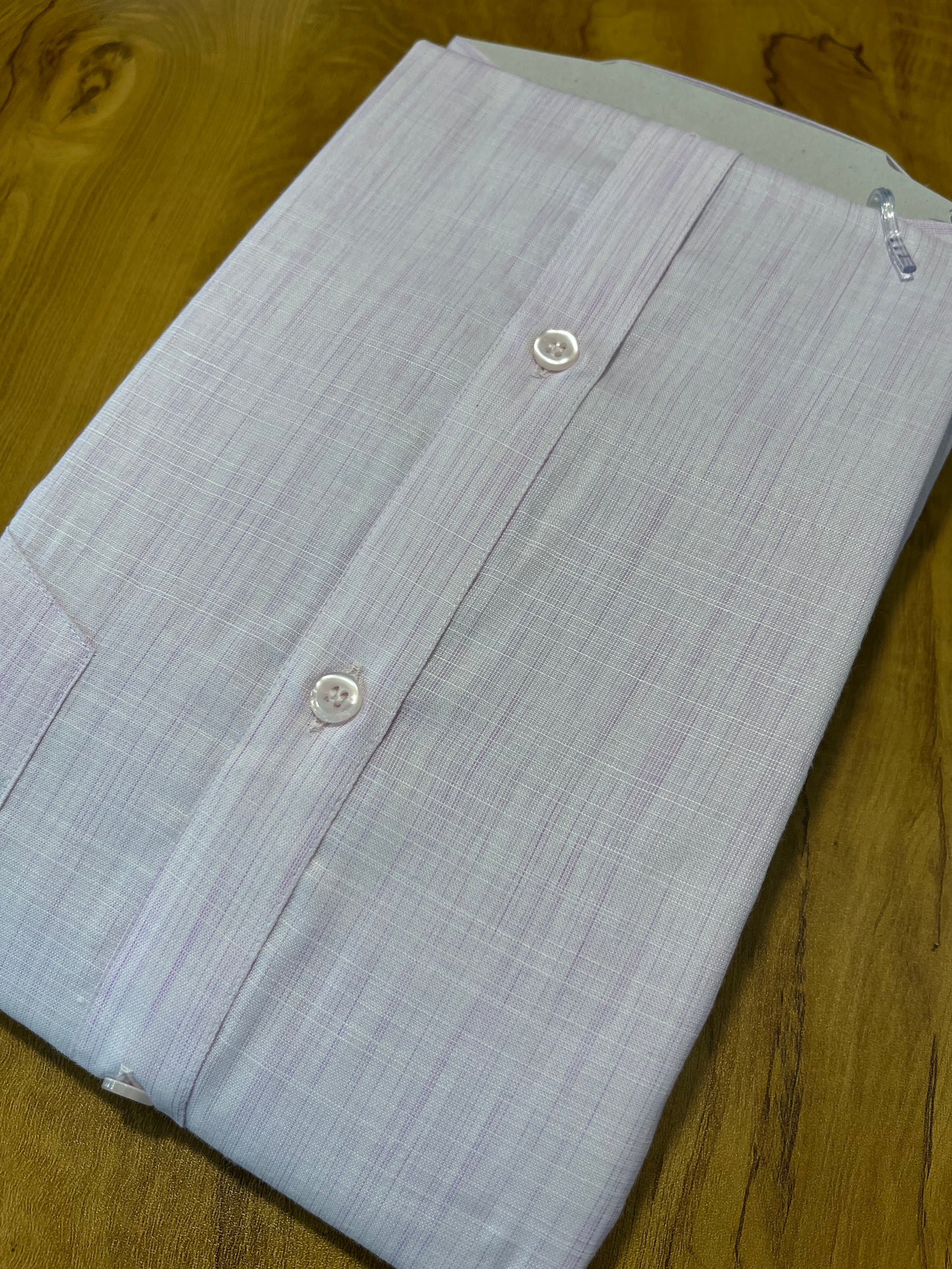 Pure Cotton Light Lavender Plain Shirt (48 FS)