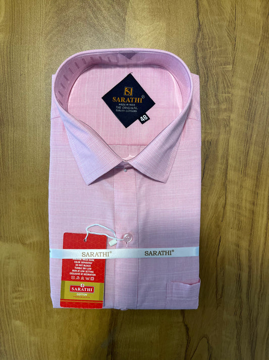 Pure Cotton Pink Plain Shirt (48 FS)