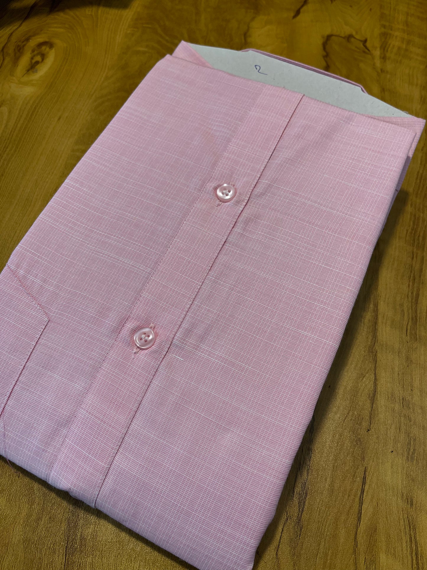 Pure Cotton Pink Plain Shirt (48 FS)