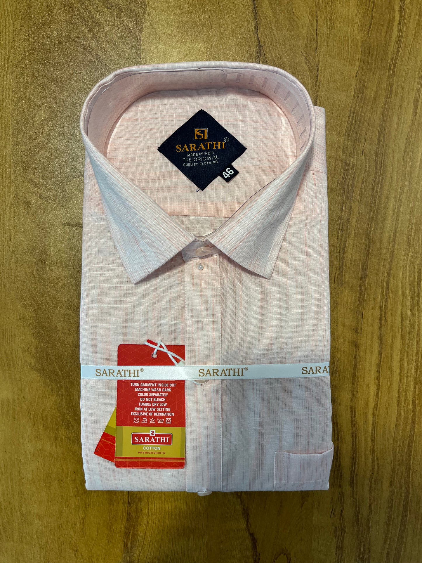 Pure Cotton Sober Pink Plain Shirt SLSHIRT 46 FS