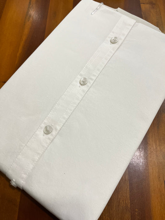 Pure Cotton Solid Pure White Shirt (38 FS)