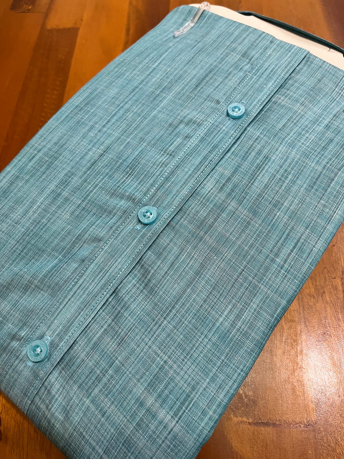 Pure Cotton Green Shaded Shirt (44 FS)