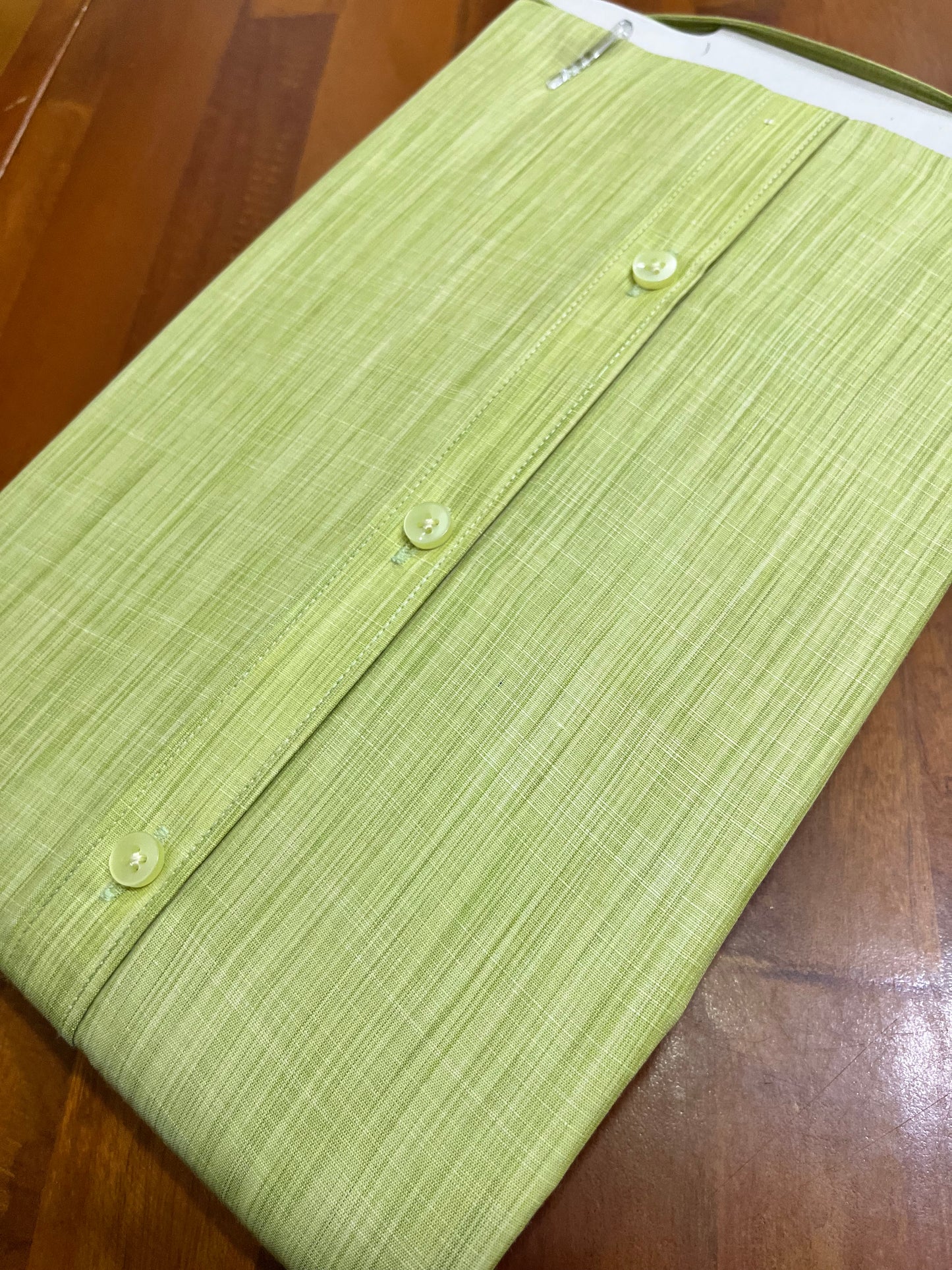 Pure Cotton Light Green Shaded Shirt (44 FS)