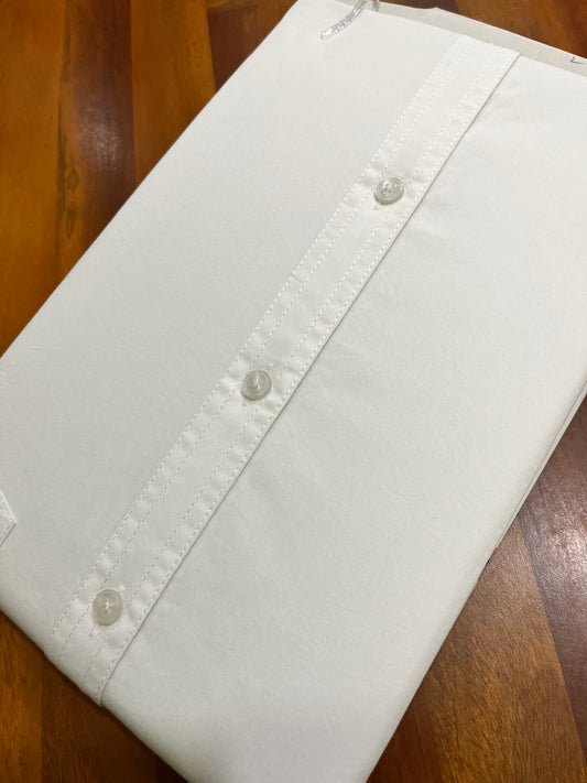 Pure Cotton Pure White Solid Shirt (44 FS)