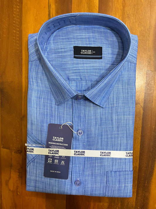 Pure Cotton Blue Shaded Shirt (44 HS)