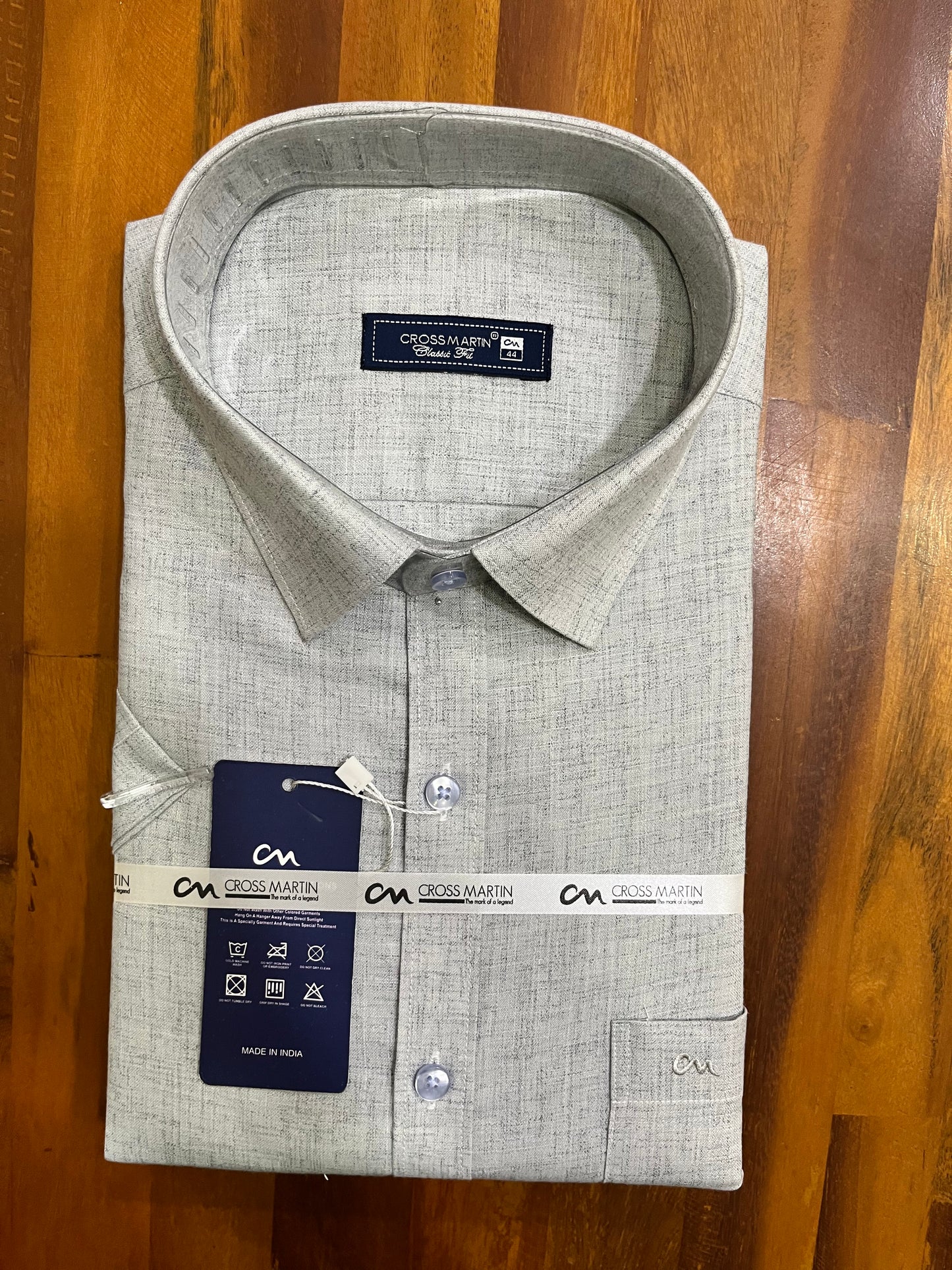 Pure Cotton Grey Shaded Shirt (44 HS)