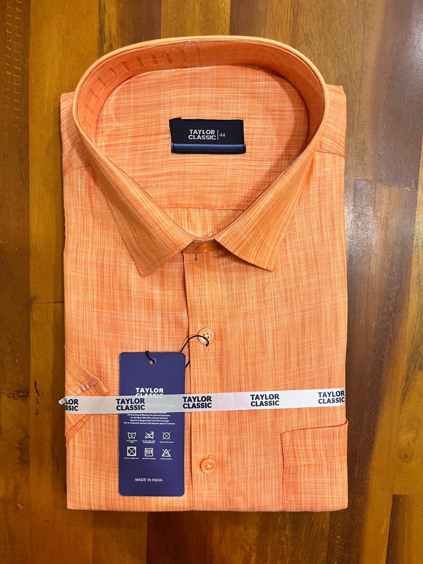 Pure Cotton Orange Shaded Shirt (44 HS)