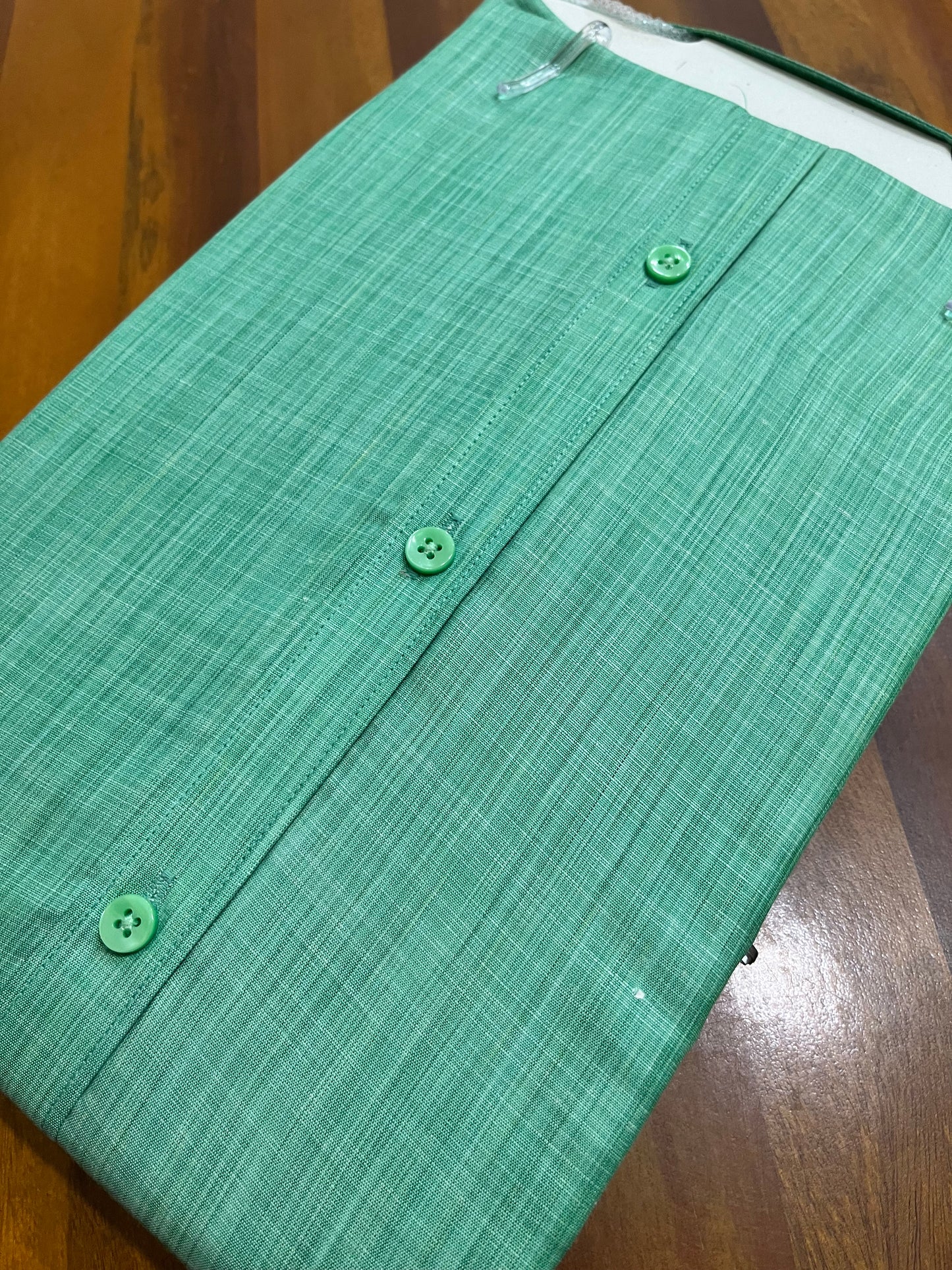 Pure Cotton Green Shaded Shirt (44 HS)