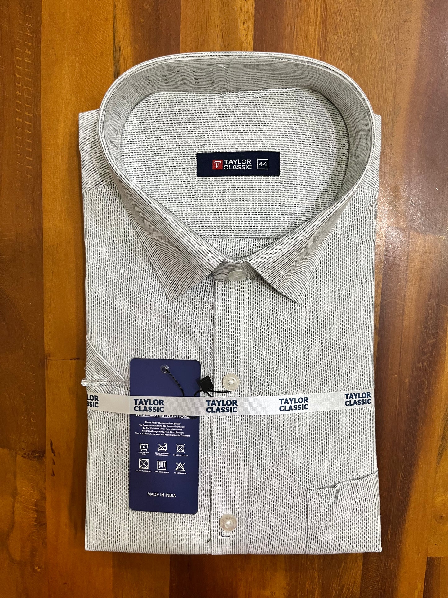 Pure Cotton Micro Lines Design Shirt (44 HS)