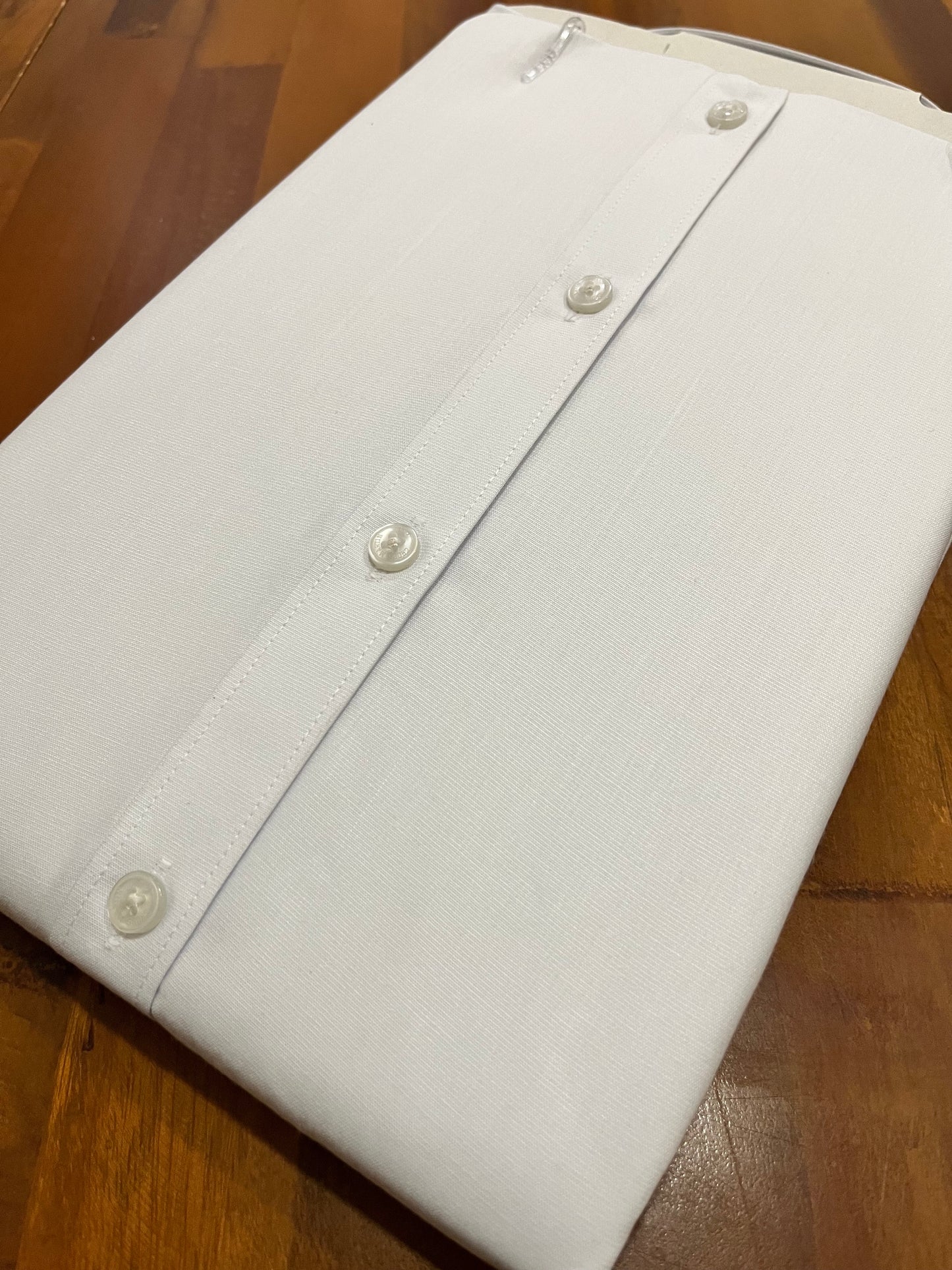 Pure Cotton Pure White Solid Shirt (38 FS)