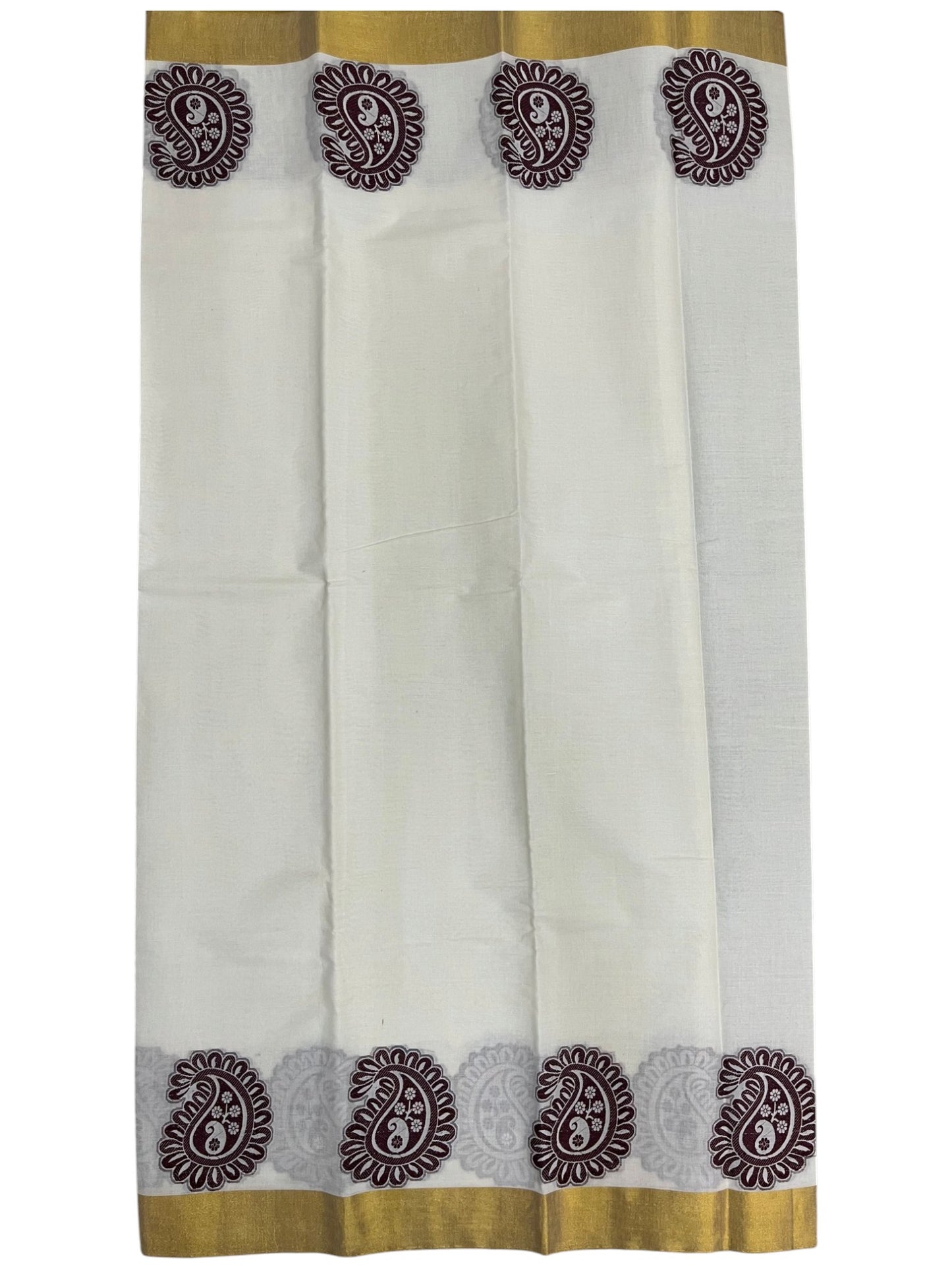 Southloom™ Cotton Churidar Salwar Suit Unstiched Material with Maroon Peacock Design On Border  (include Lines Shawl / Dupatta) SL601