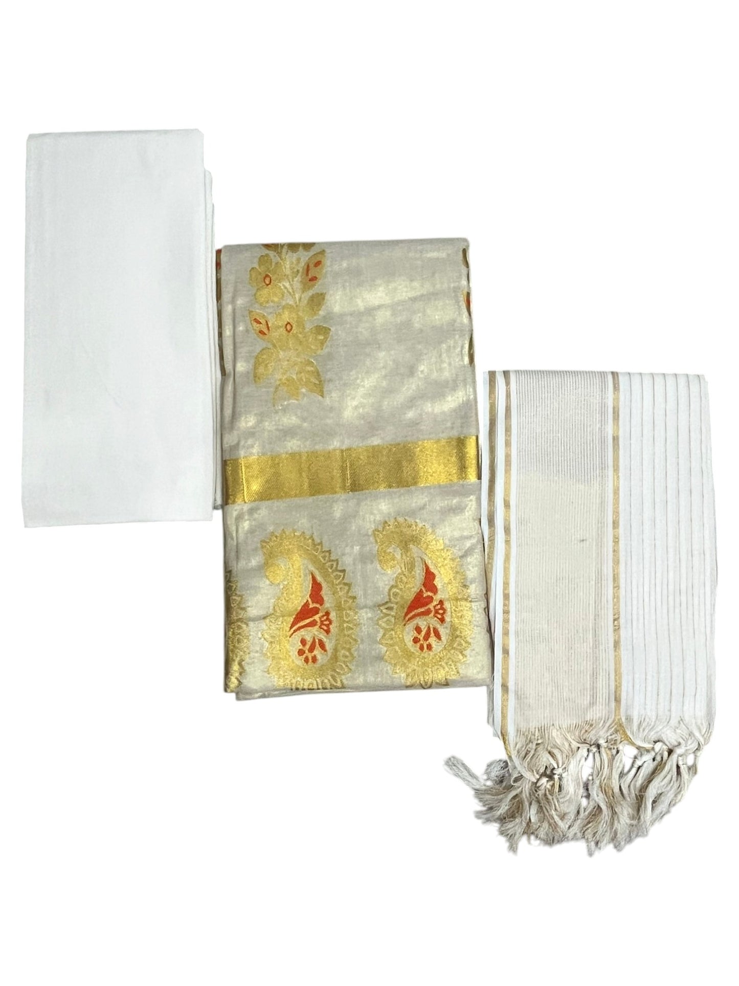 Southloon Tissue Churidar Salwar Suit Unstiched Material with Woven Design in Body &Border (include Lines Shawl / Dupatta) SL601