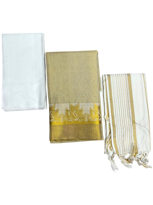 Southloon Tissue Churidar Salwar Suit Unstiched Material with Woven Design on Border (include Lines Shawl / Dupatta) SL601