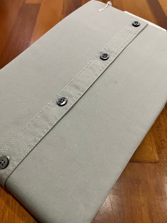 Pure Cotton Grey Solid Shirt (40 FS)