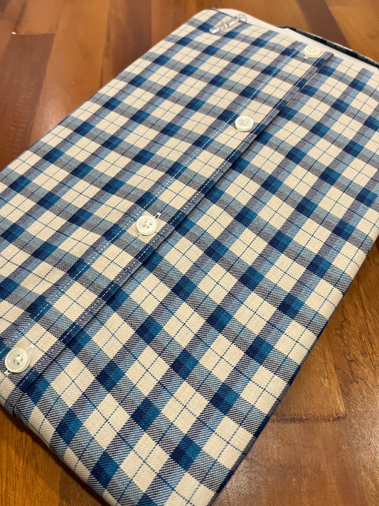 Pure Cotton Blue Check Design Shirt (40 HS)