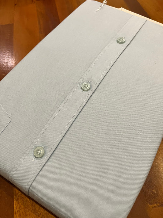 Pure Cotton Light Blue Lined Design Shirt (42 FS)