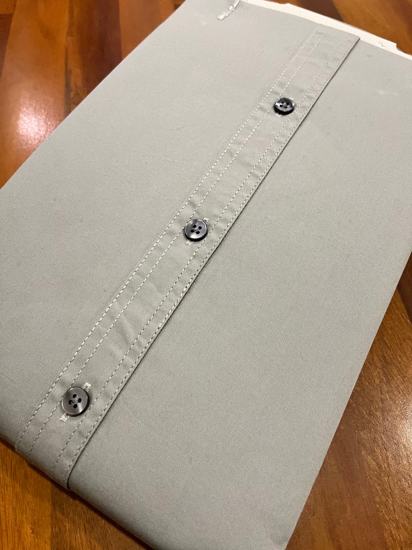 Pure Cotton Grey Solid Shirt (42 FS)