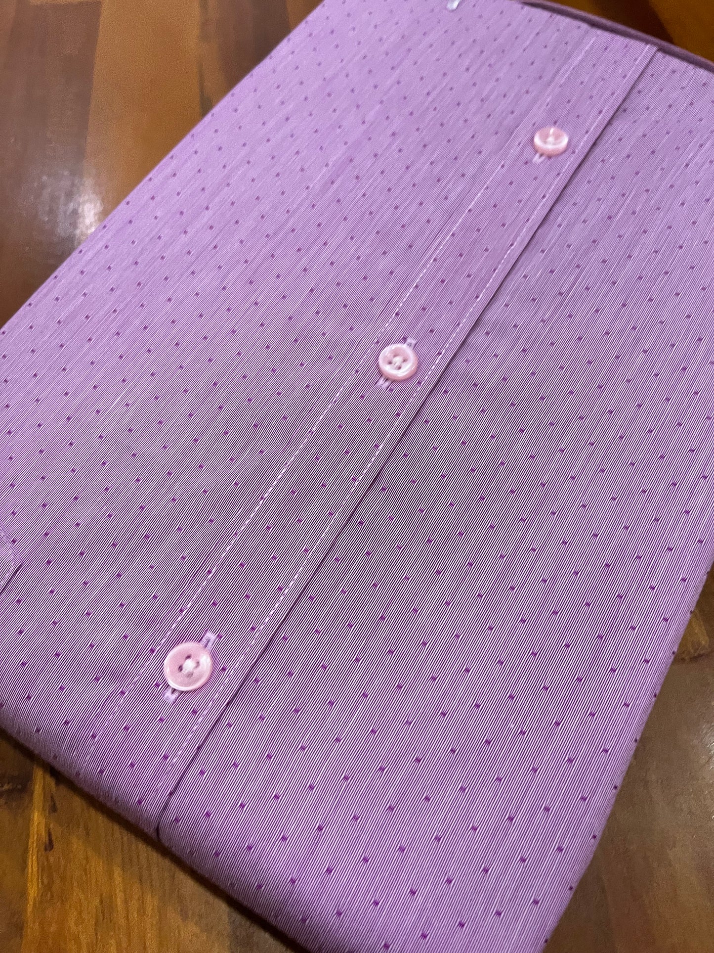 Pure Cotton Violet Dot Printed Shirt (42 FS)