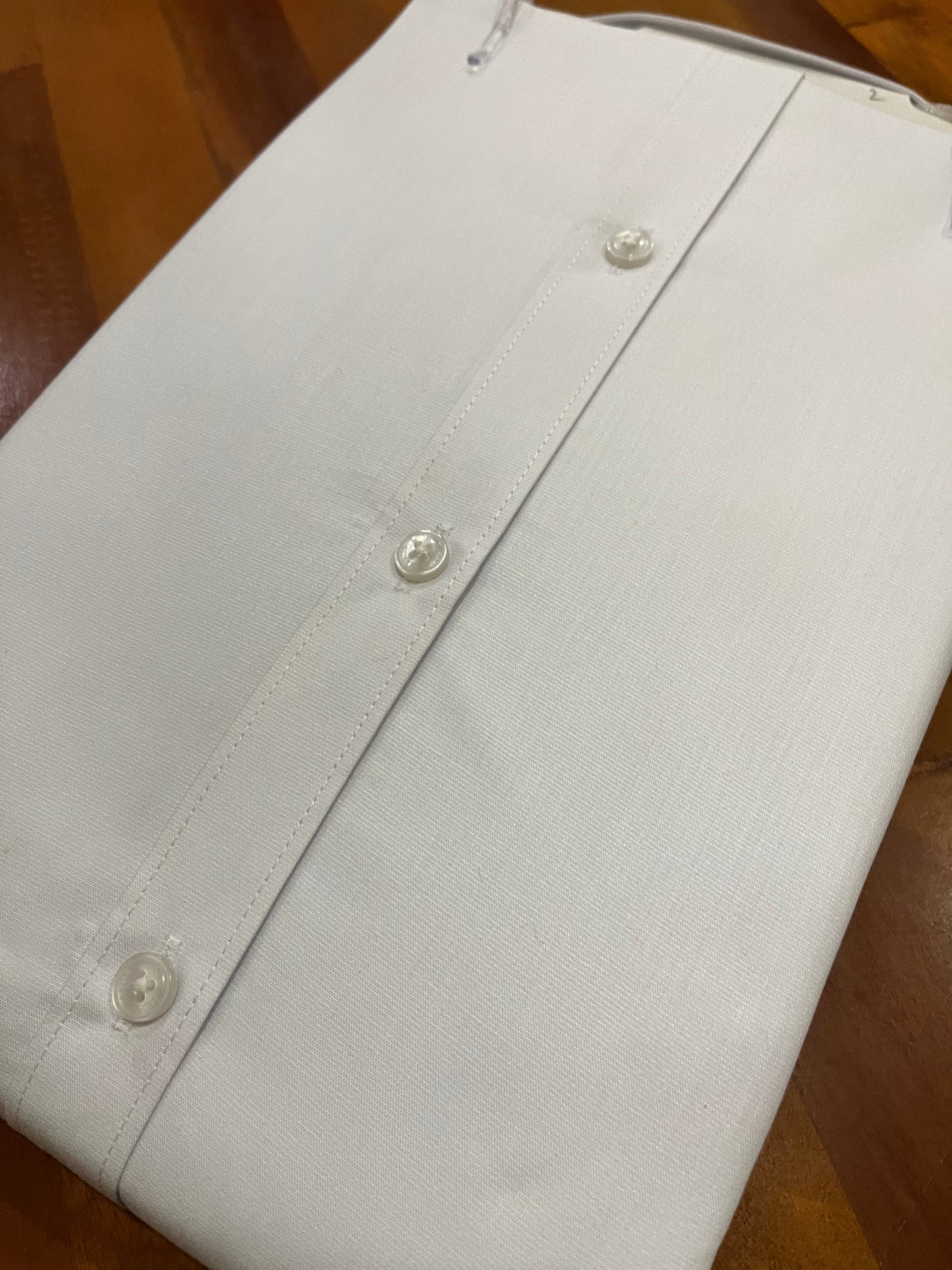 Pure Cotton Pure White Solid Shirt (42 FS)