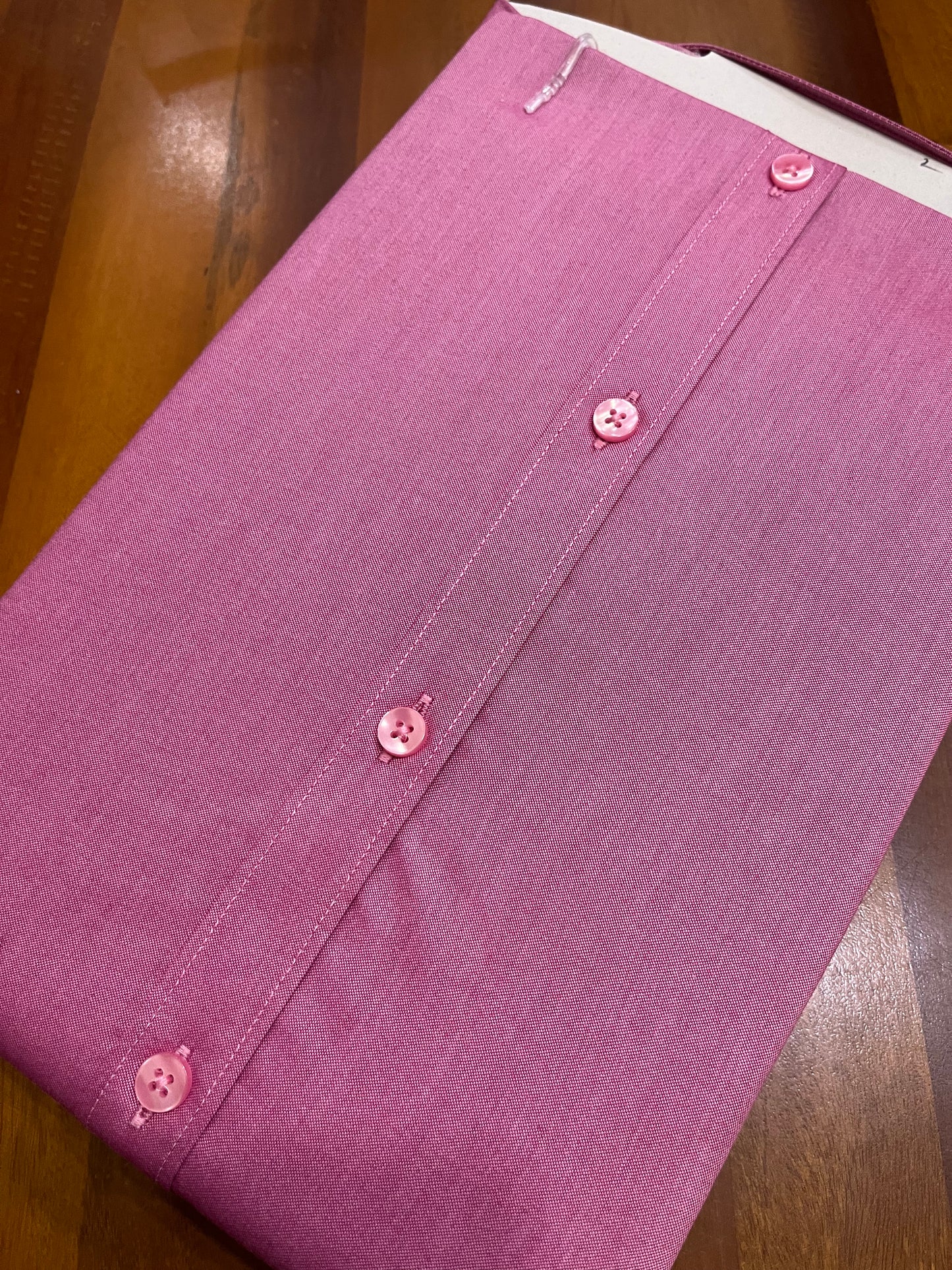 Pure Cotton Dark Pink Solid Shirt (40 HS)