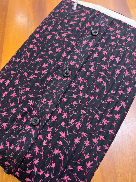 Pure Cotton Black Printed Shirt (38 FS)