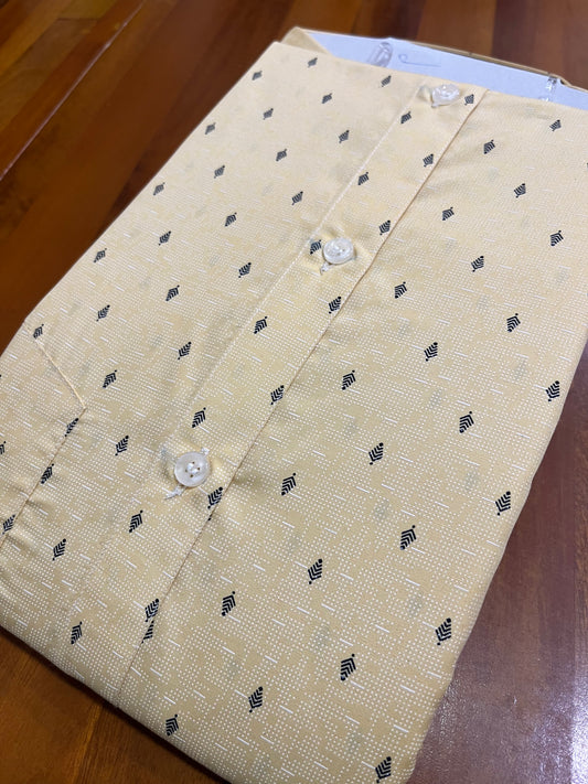 Pure Cotton Yellow Printed Shirt (46 FS)