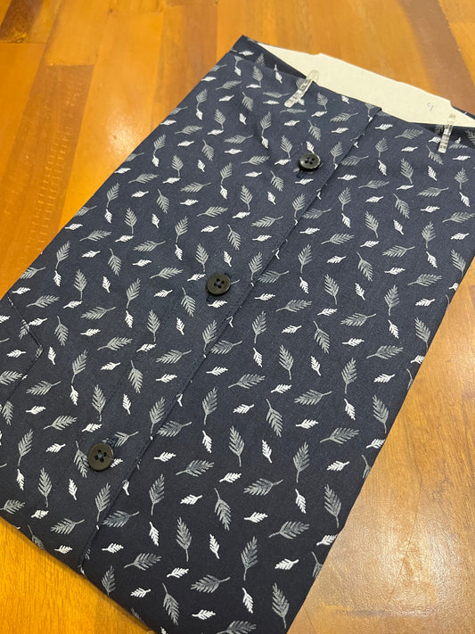 Pure Cotton Dark Blue Printed Shirt (40 HS)