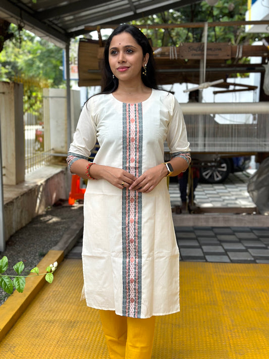 Buy Queenley Women's Black-Beige Pure Cotton Straight Knee Length  Chikankari Kurti Online at Best Prices in India - JioMart.
