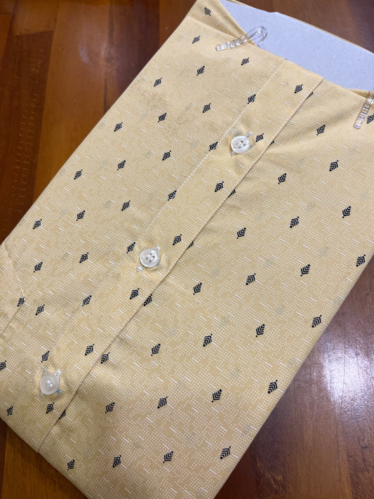 Pure Cotton Yellow Printed Shirt (40 HS)