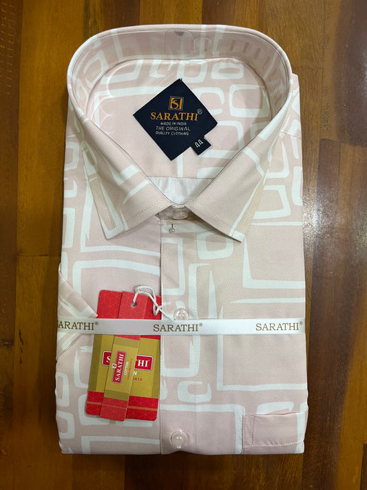 Pure Cotton Pink Printed Shirt (44 HS)