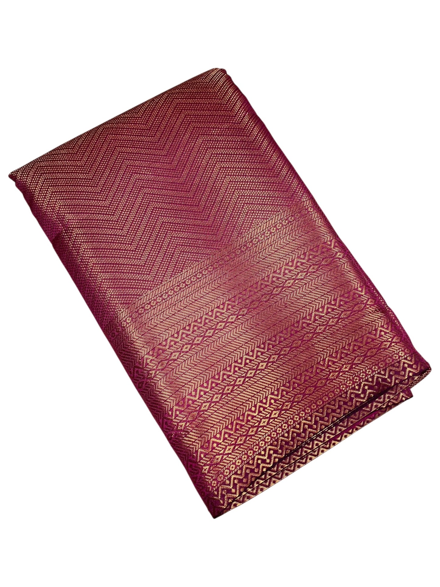 Southloom Premium Semi Silk Zari Work Bridal Brocade Saree in Magenta with Matching Pallu