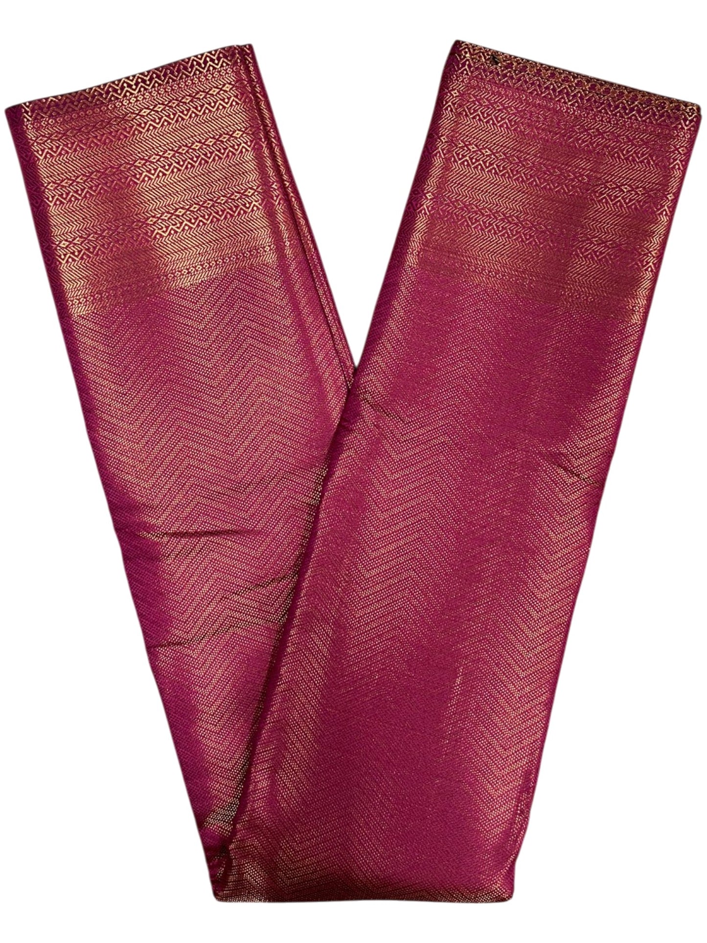 Southloom Premium Semi Silk Zari Work Bridal Brocade Saree in Magenta with Matching Pallu