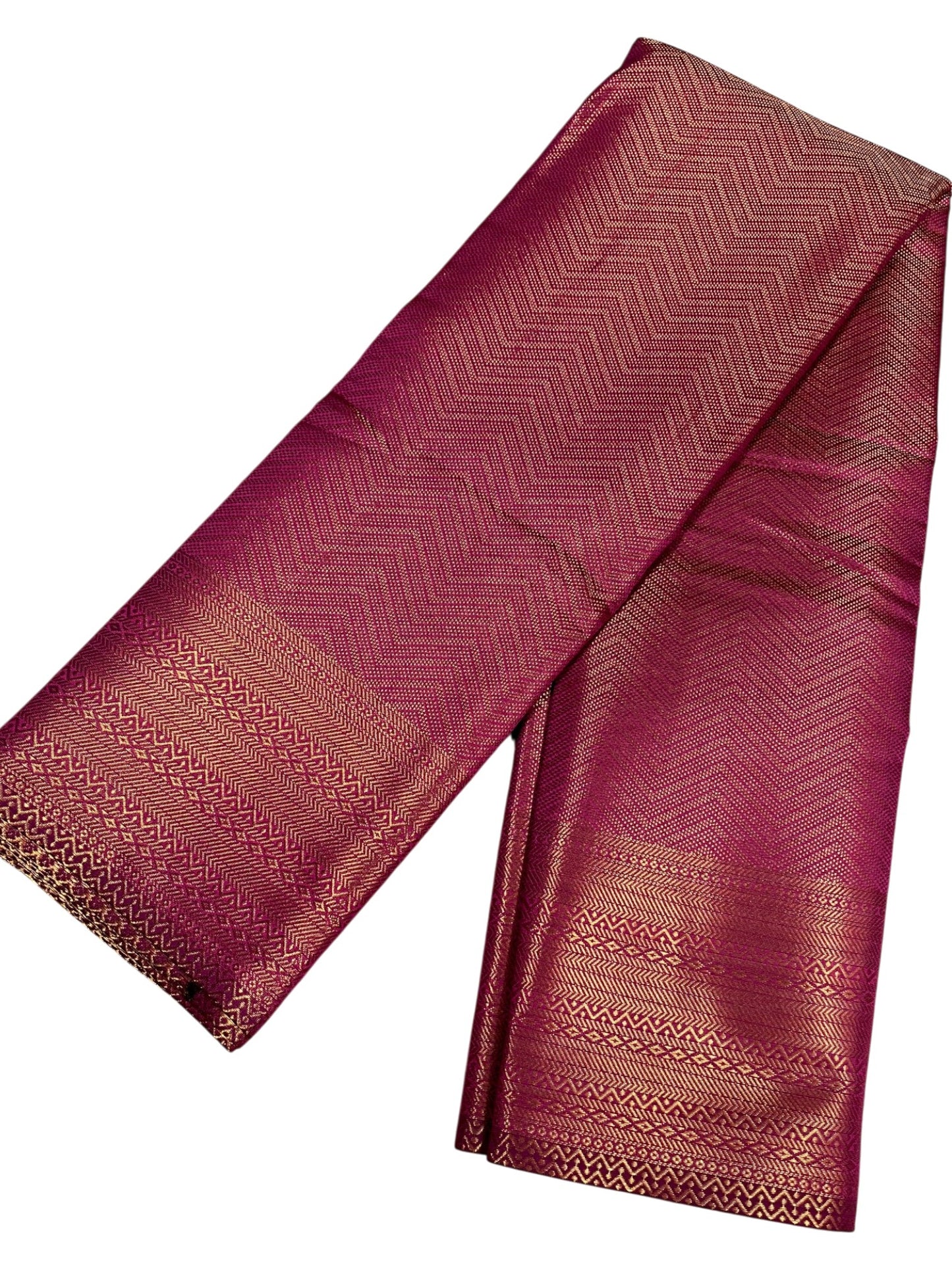 Southloom Premium Semi Silk Zari Work Bridal Brocade Saree in Magenta with Matching Pallu