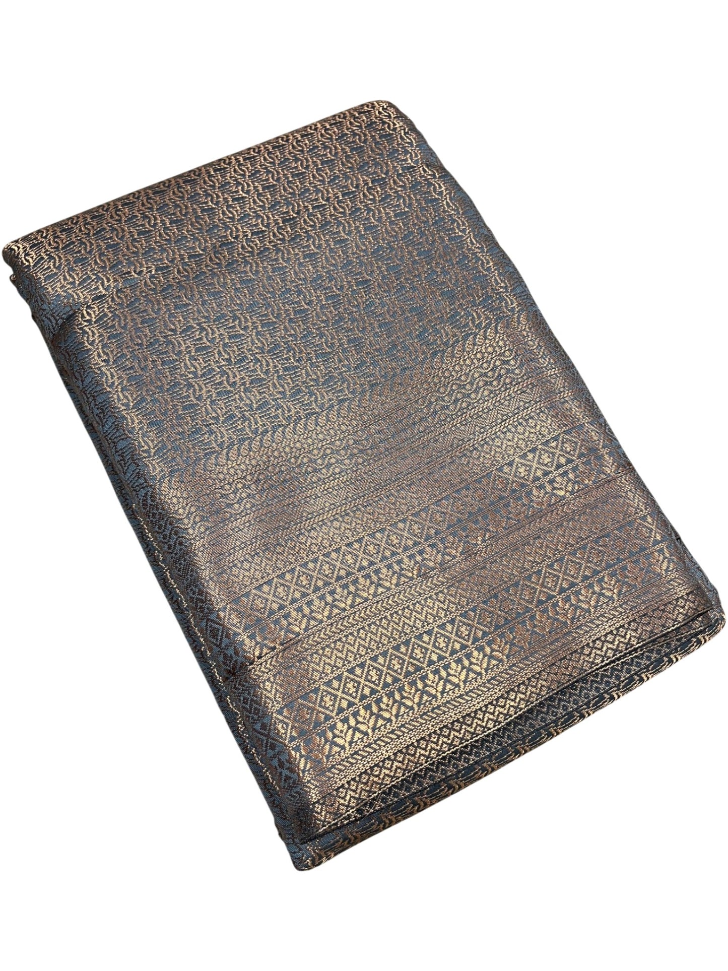 Southloom Premium Semi Silk Zari Work Bridal Brocade Saree in Grey with Matching Pallu