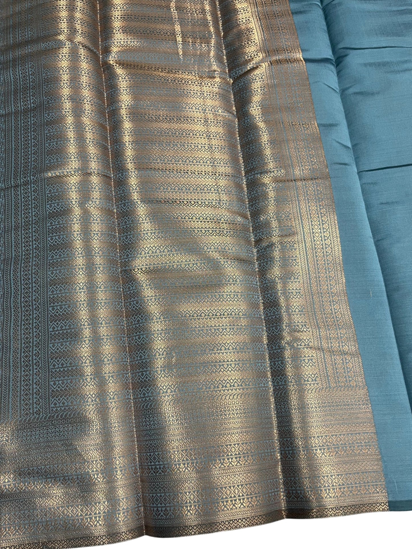 Southloom Premium Semi Silk Zari Work Bridal Brocade Saree in Grey with Matching Pallu
