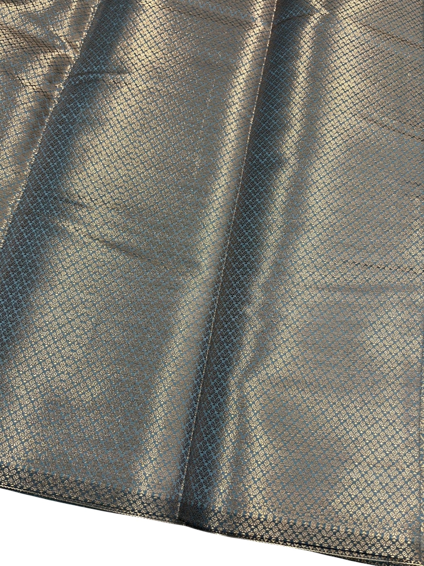 Southloom Premium Semi Silk Zari Work Bridal Brocade Saree in Grey with Matching Pallu