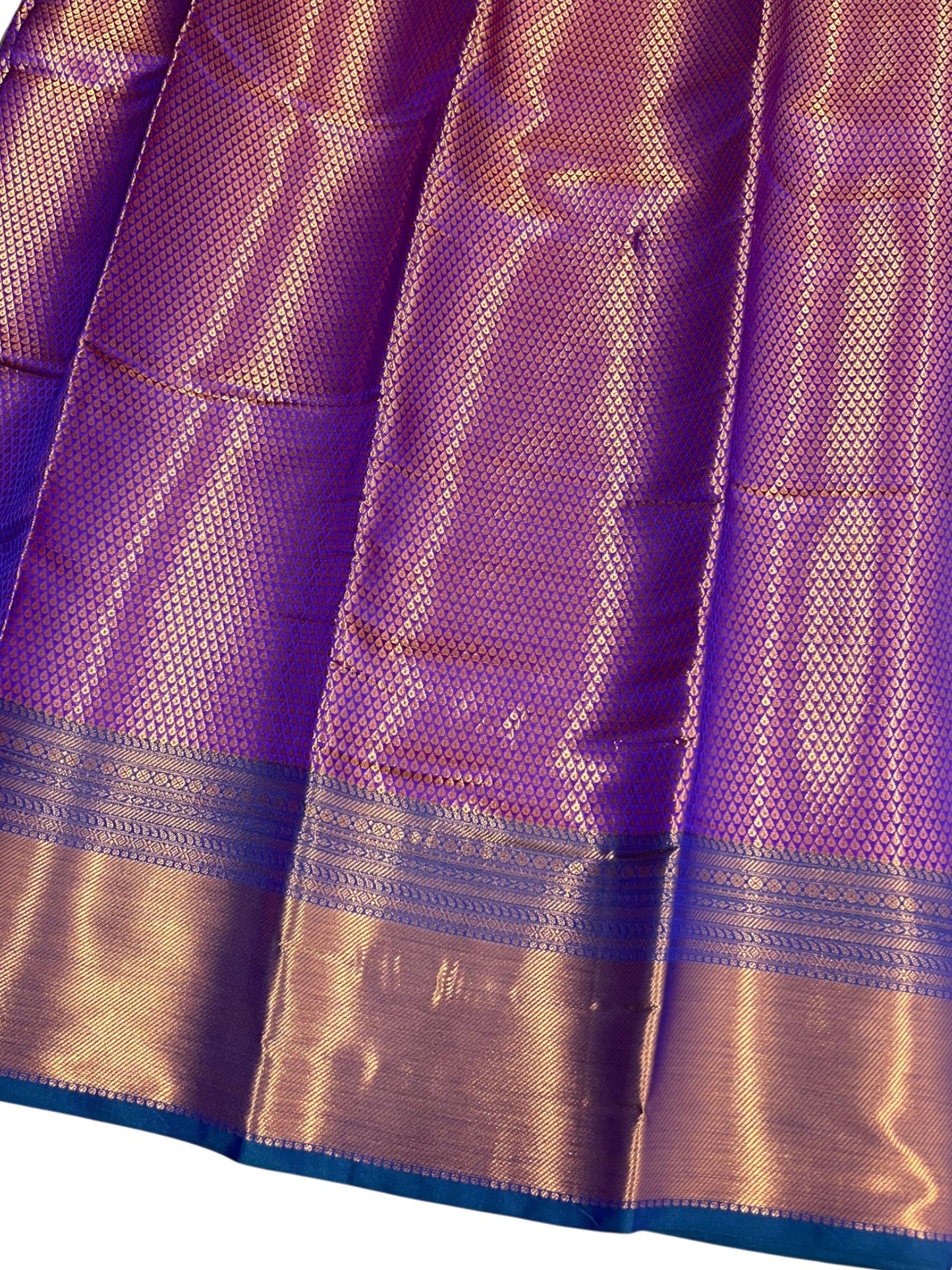 Southloom Premium Semi Silk Zari Work Bridal Brocade Saree in Violet with Matching Pallu