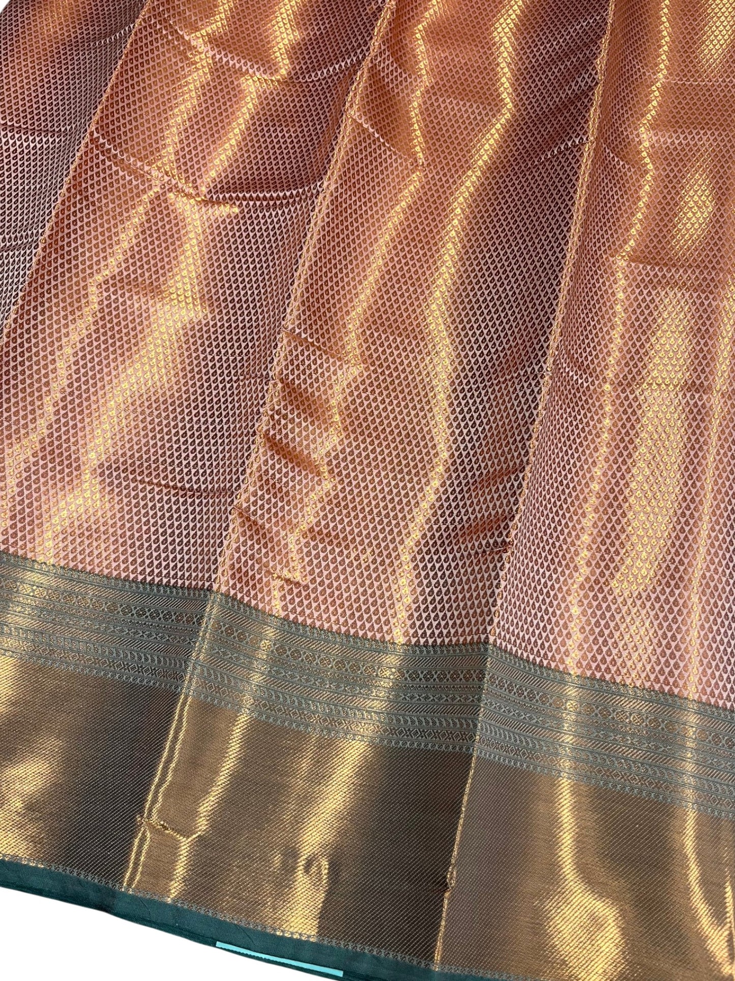 Southloom Premium Semi Silk Zari Work Bridal Brocade Saree in Beige with Matching Pallu