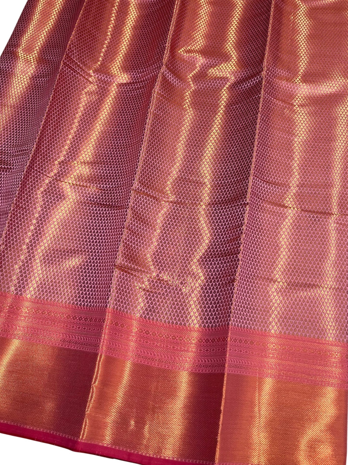 Southloom Premium Semi Silk Zari Work Bridal Brocade Saree in Pink with Matching Pallu