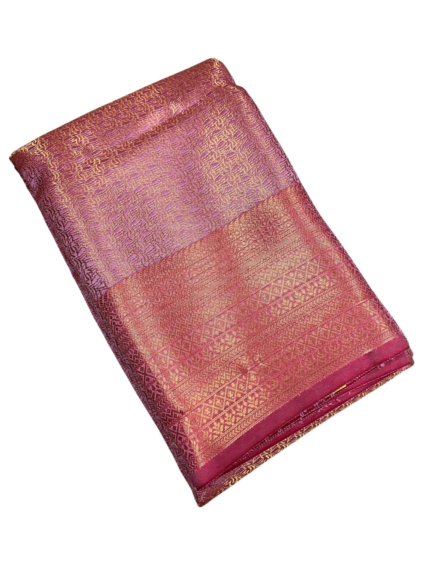 Southloom Premium Semi Silk Zari Work Bridal Brocade Saree in Pink with Matching Pallu