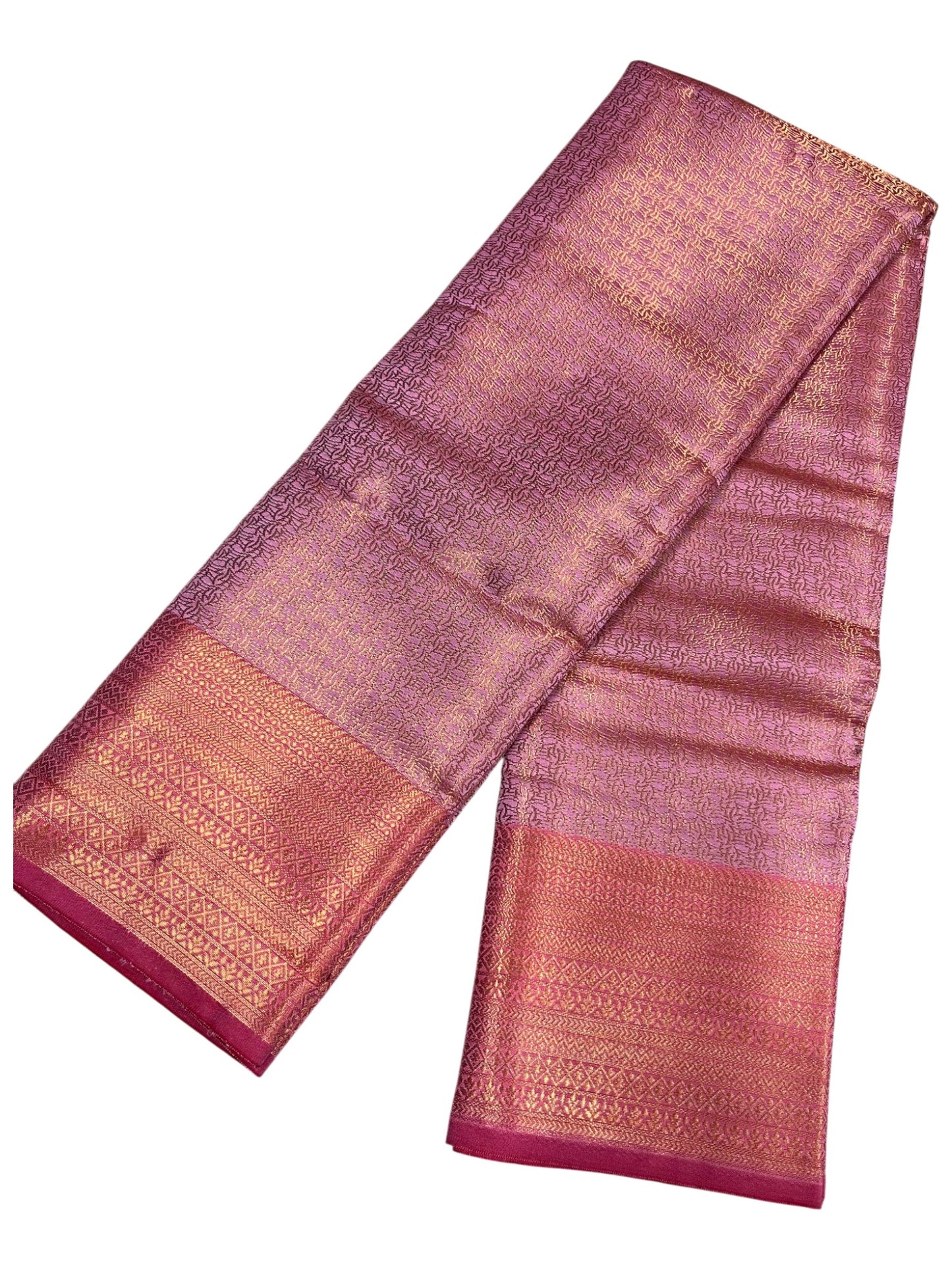 Southloom Premium Semi Silk Zari Work Bridal Brocade Saree in Pink with Matching Pallu