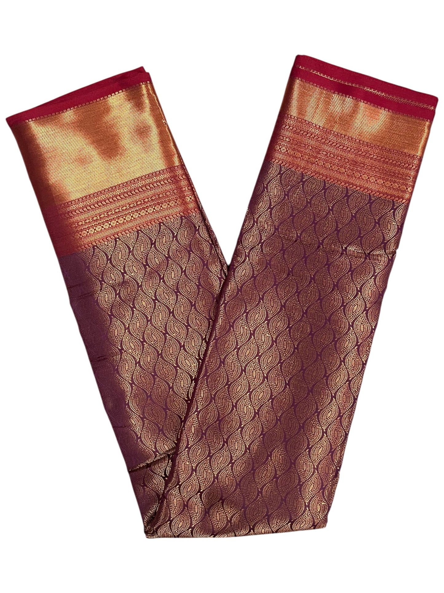 Southloom Premium Semi Silk Zari Work Bridal Brocade Saree in Purple with Matching Pallu