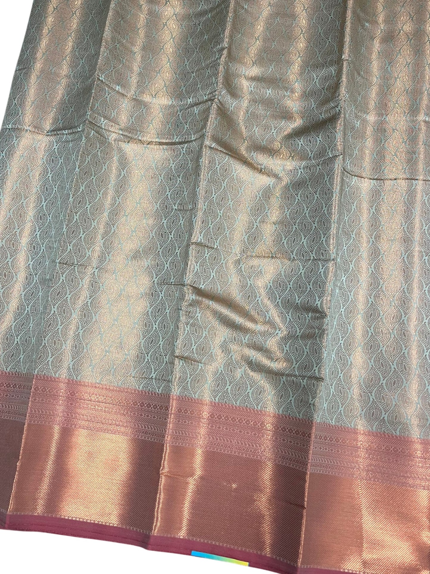 Southloom Premium Semi Silk Zari Work Bridal Brocade Saree in Pastel Green with Matching Pallu
