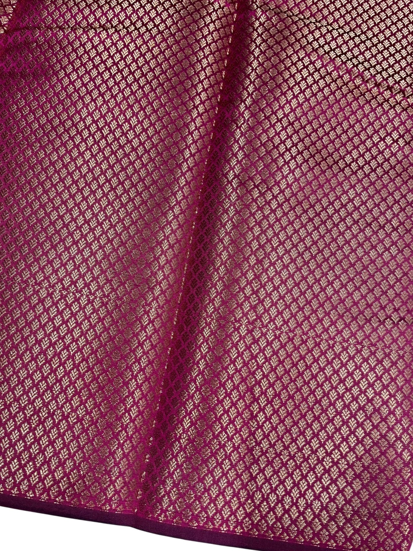 Southloom Premium Semi Silk Zari Work Brocade Saree in Bridal Magenta with Matching Pallu