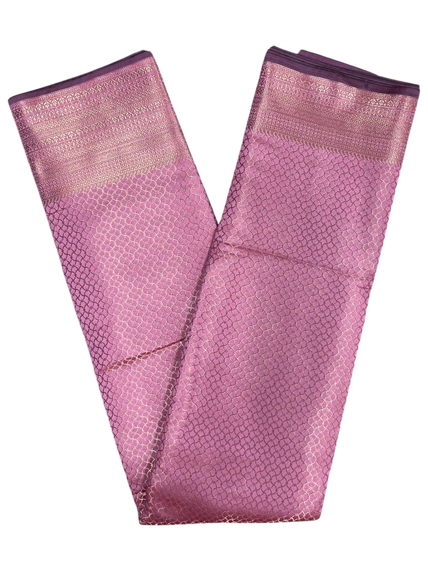 Southloom Premium Semi Silk Zari Work Bridal Brocade Saree in Pink with Matching Pallu