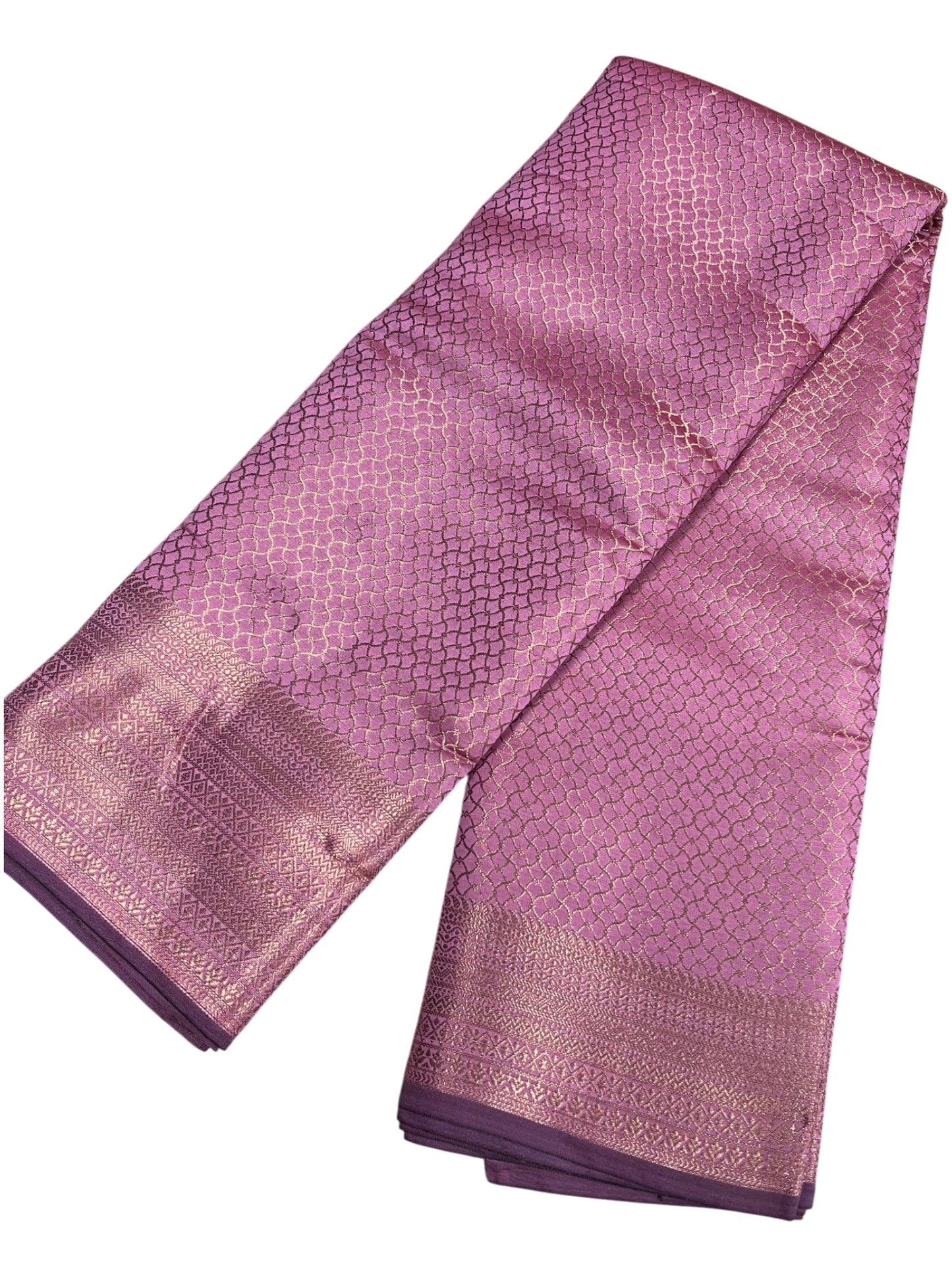 Southloom Premium Semi Silk Zari Work Bridal Brocade Saree in Pink with Matching Pallu