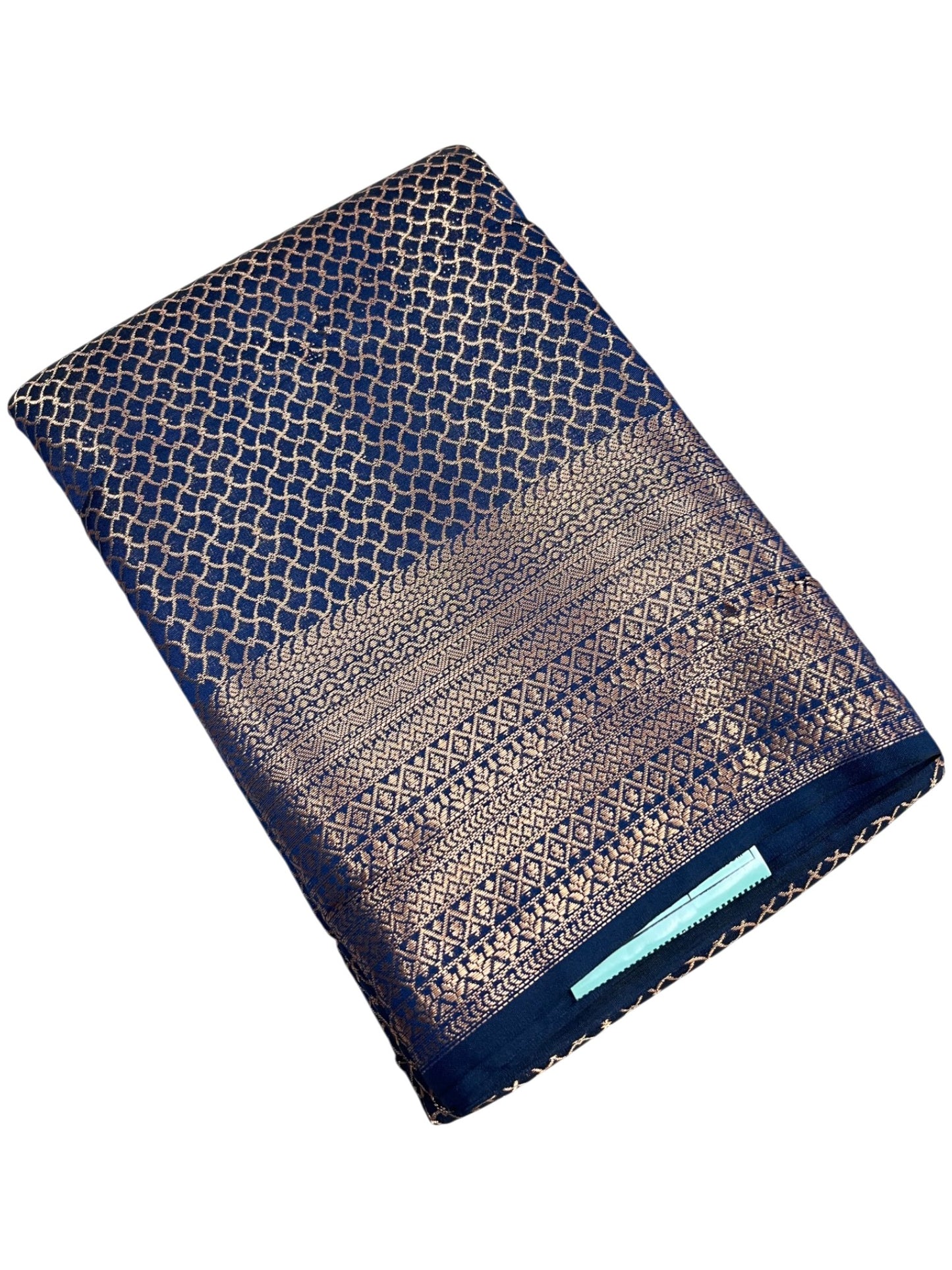 Southloom Premium Semi Silk Zari Work Bridal Brocade Saree in Blue with Matching Pallu