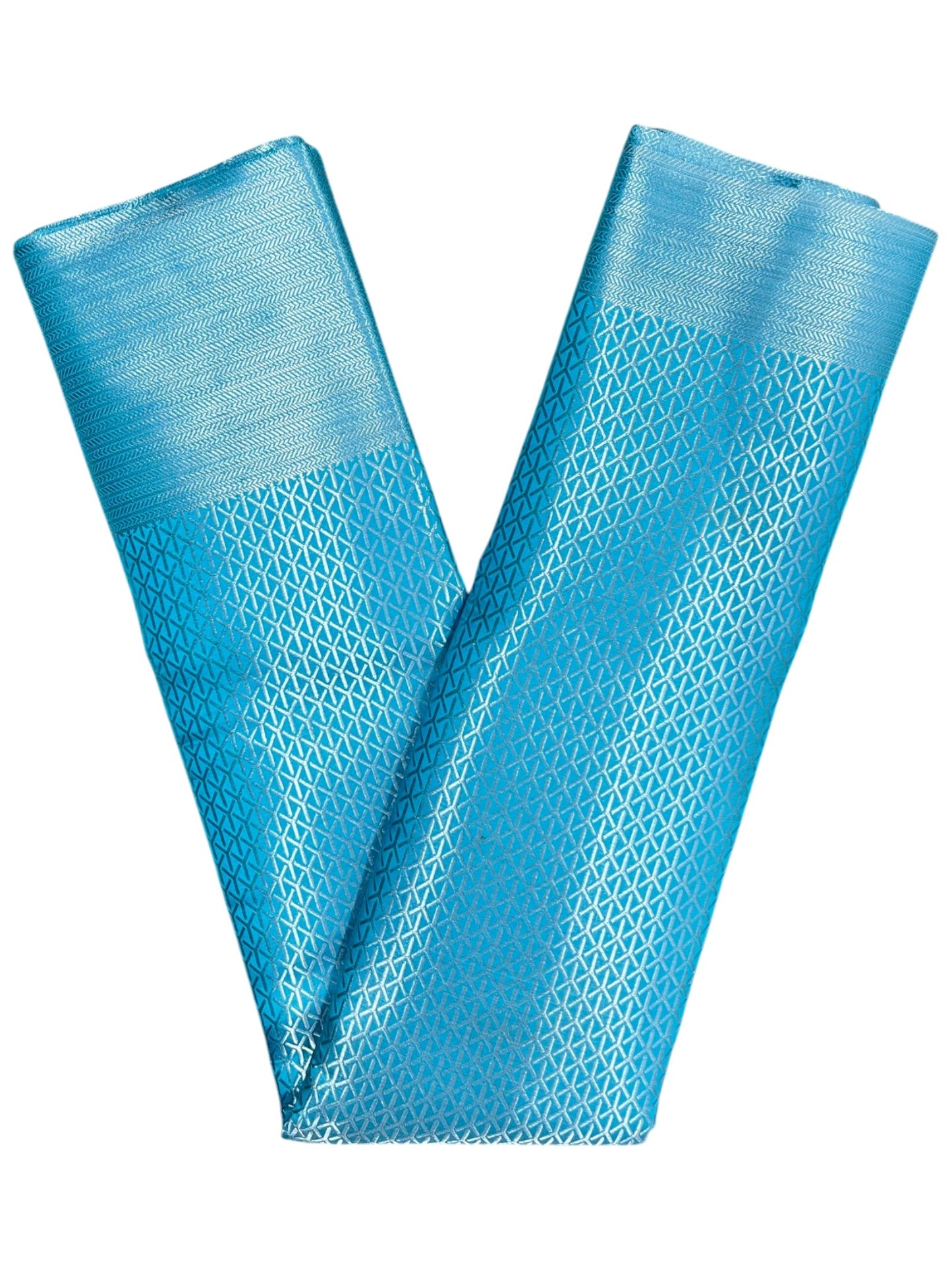 Southloom Brocade Silk Saree with Silver Zari Work in Blue Pastel Shade