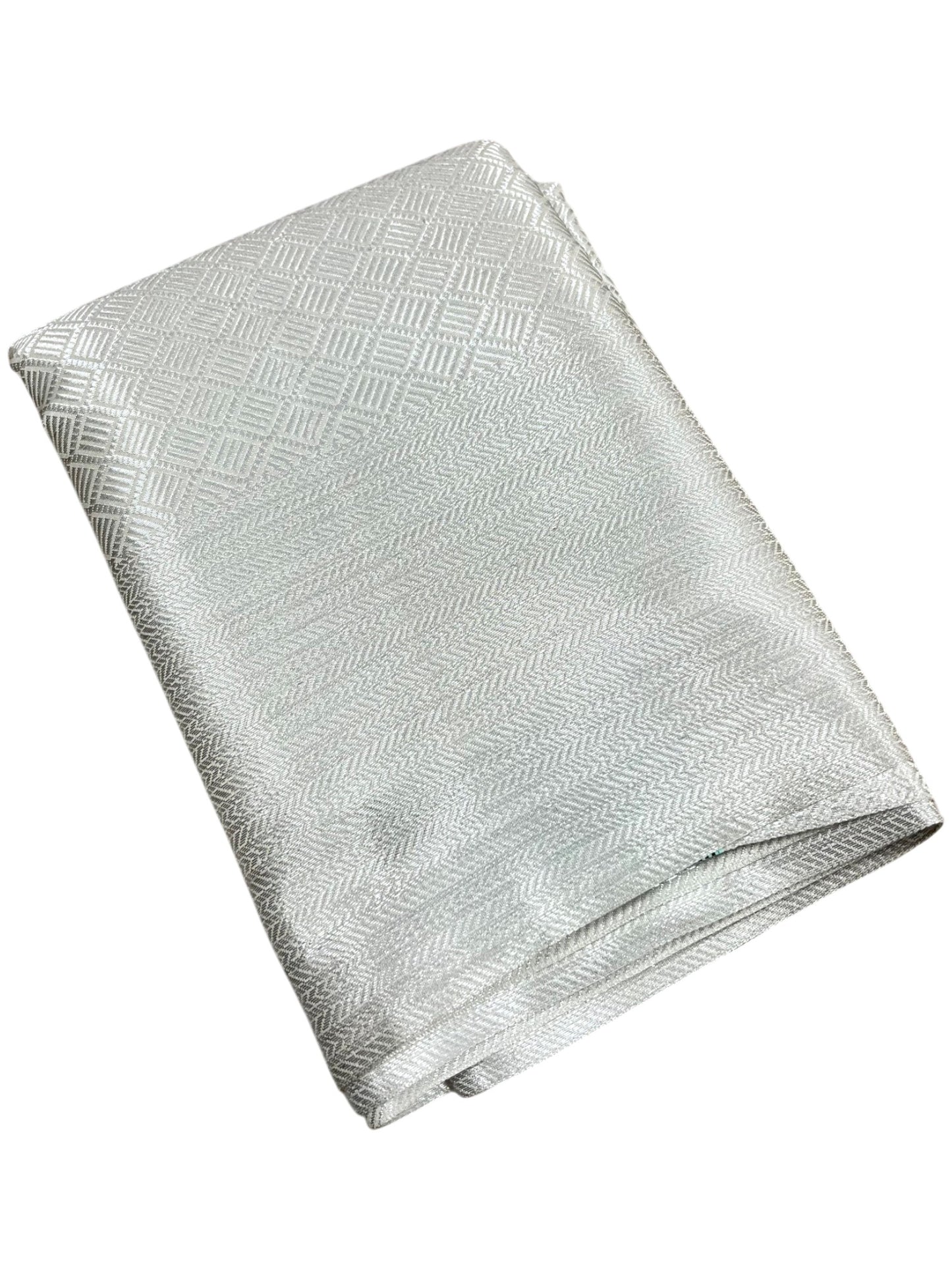 Southloom Brocade Silk Saree with Silver Zari Work in Silver Pastel Shade
