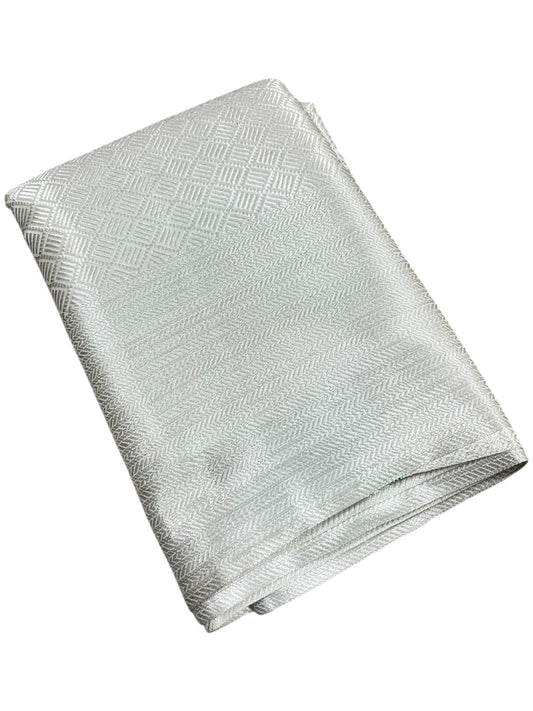 Southloom Brocade Silk Saree with Silver Zari Work in Silver Pastel Shade